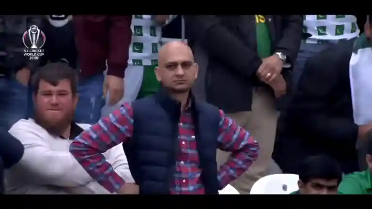 Muhammad Sarim Akhtar Meme angry Pakistani cricket fan reaction during live match