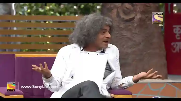 Kaisa Laga Mera Mazak meme template image from The Kapil Sharma Show featuring Dr Mashoor Gulati reaction